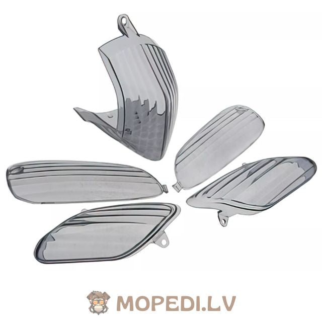 Indicator Lens Set STR8 + Taillight Aprilia SR 50 Factory black