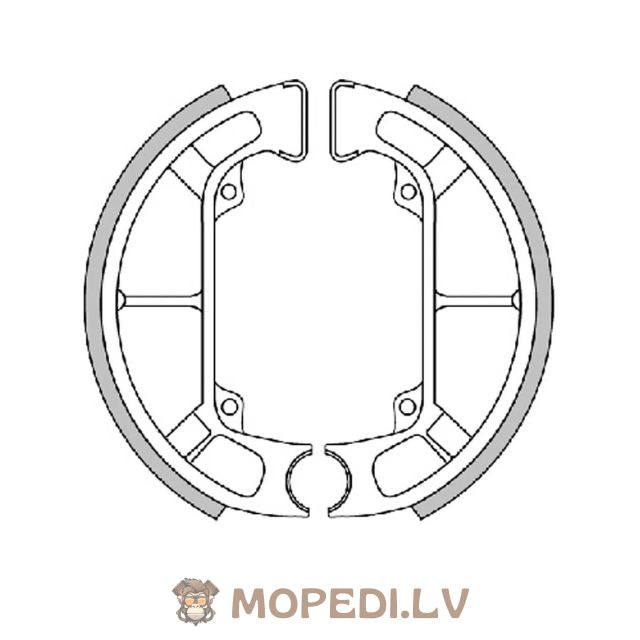 Brake Shoes rear Polini 100x20mm + groove Piaggio Typhoon / NRG