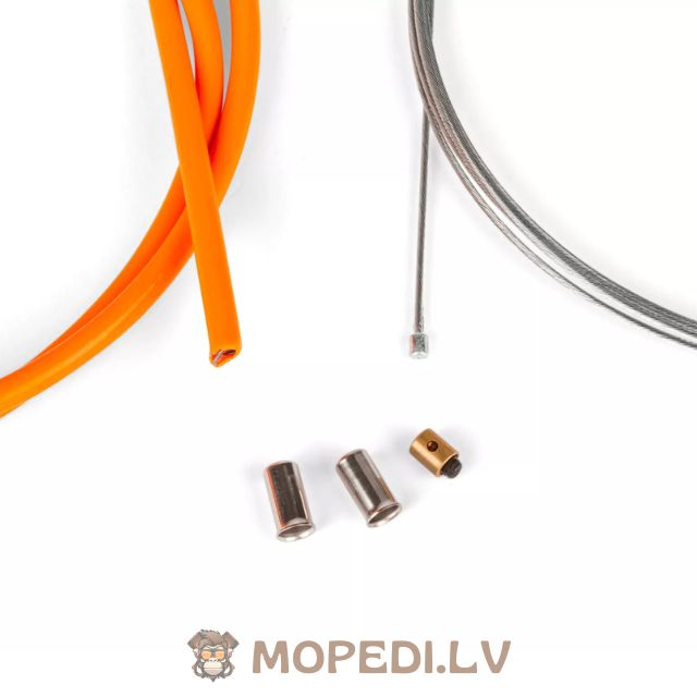 Throttle Cable Kit universal 1.2mm x 2 meters neon orange