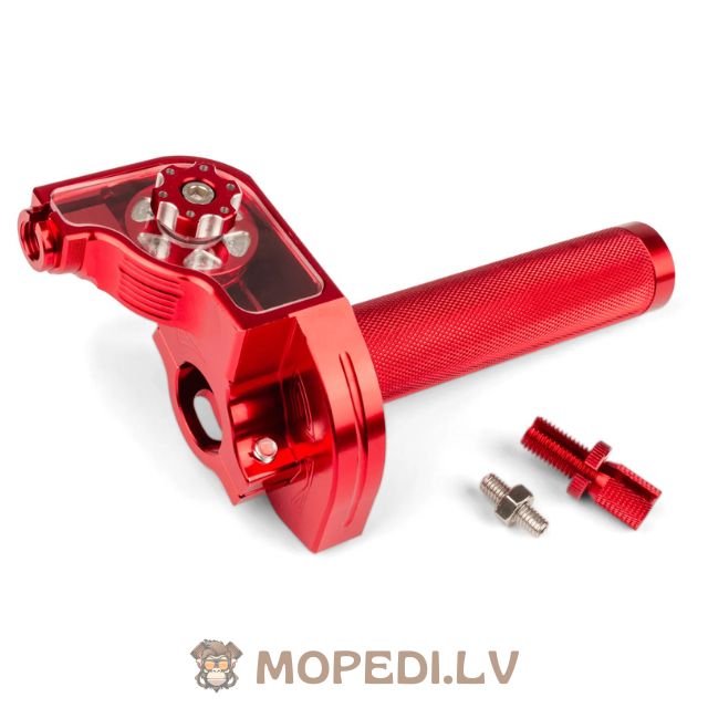 Quick Action Throttle MotoForce Racing CNC Aluminium Red
