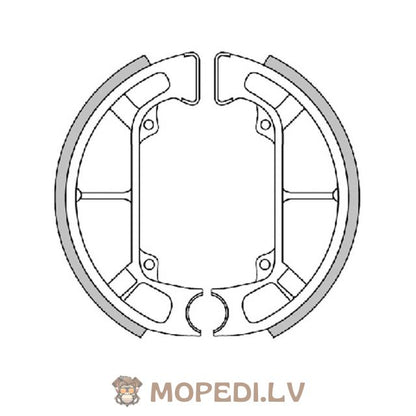Brake Shoes rear Polini 100x20mm + groove Piaggio Typhoon / NRG