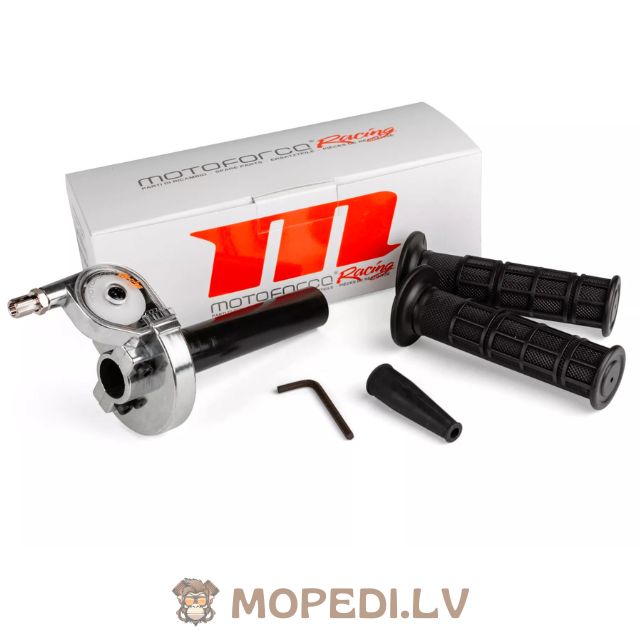 Greito veikimo droselio rankena su chromo / guminėmis rankenėlėmis