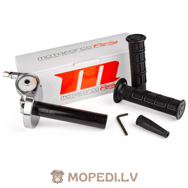 Greito veikimo droselio rankena su chromo / guminėmis rankenėlėmis