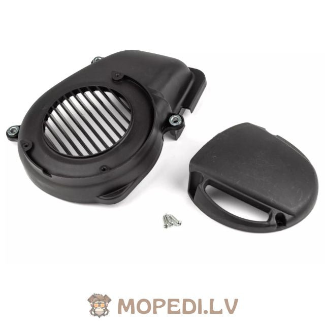 Ventiliatoriaus dangtelis su oro filtru, juodas, vertikalus, „Minarelli“ po 2004 m.