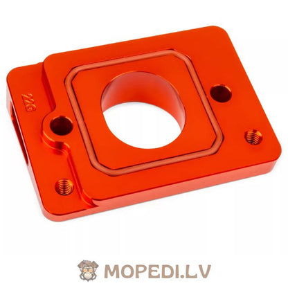 Intake Manifold + Spacer 35mm PWK / VHST Stage6 R/T orange Piaggio / Peugeot horizontal