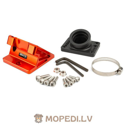 Intake Manifold + Spacer Stage6 R/T short straight 35mm PWK / VHST Minarelli horizontal orange