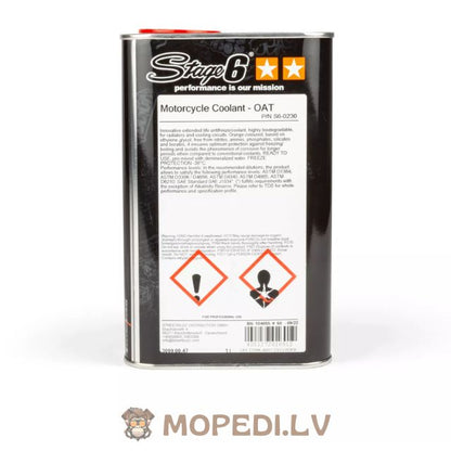 Radiator Fluid / Coolant -38°C Stage6 1L Orange