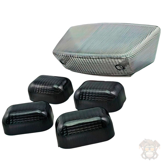 STR8 Indicator Lens Set (4) with taillight Yamaha Slider after 2004 black